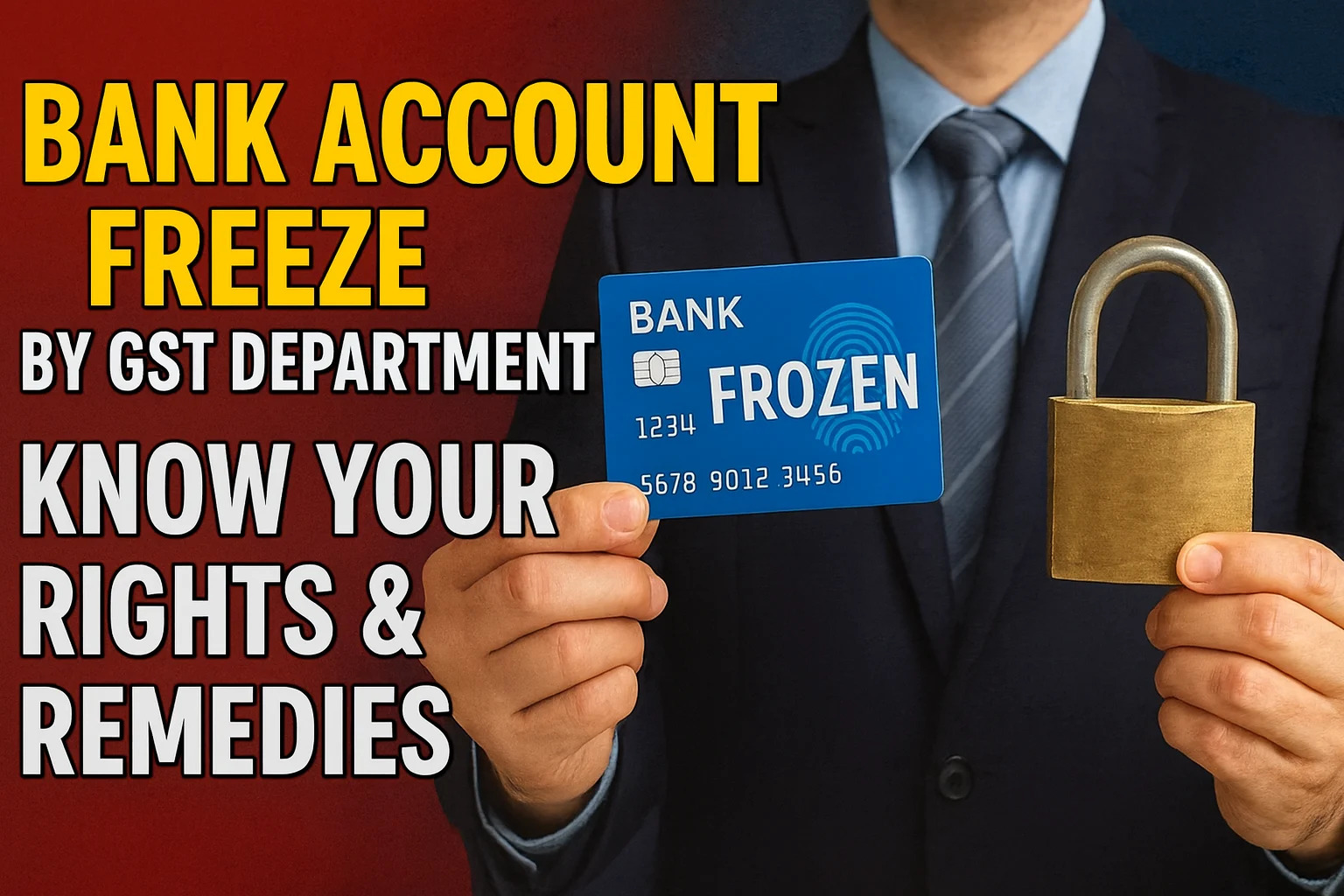 Bank account freeze by GST Department