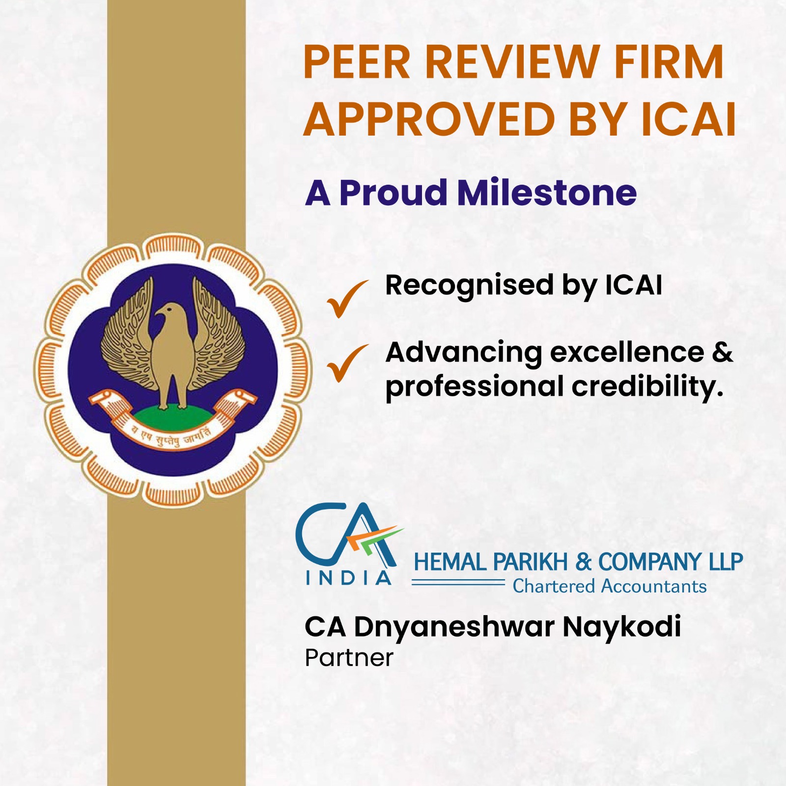 ICAI Peer Review Certificate