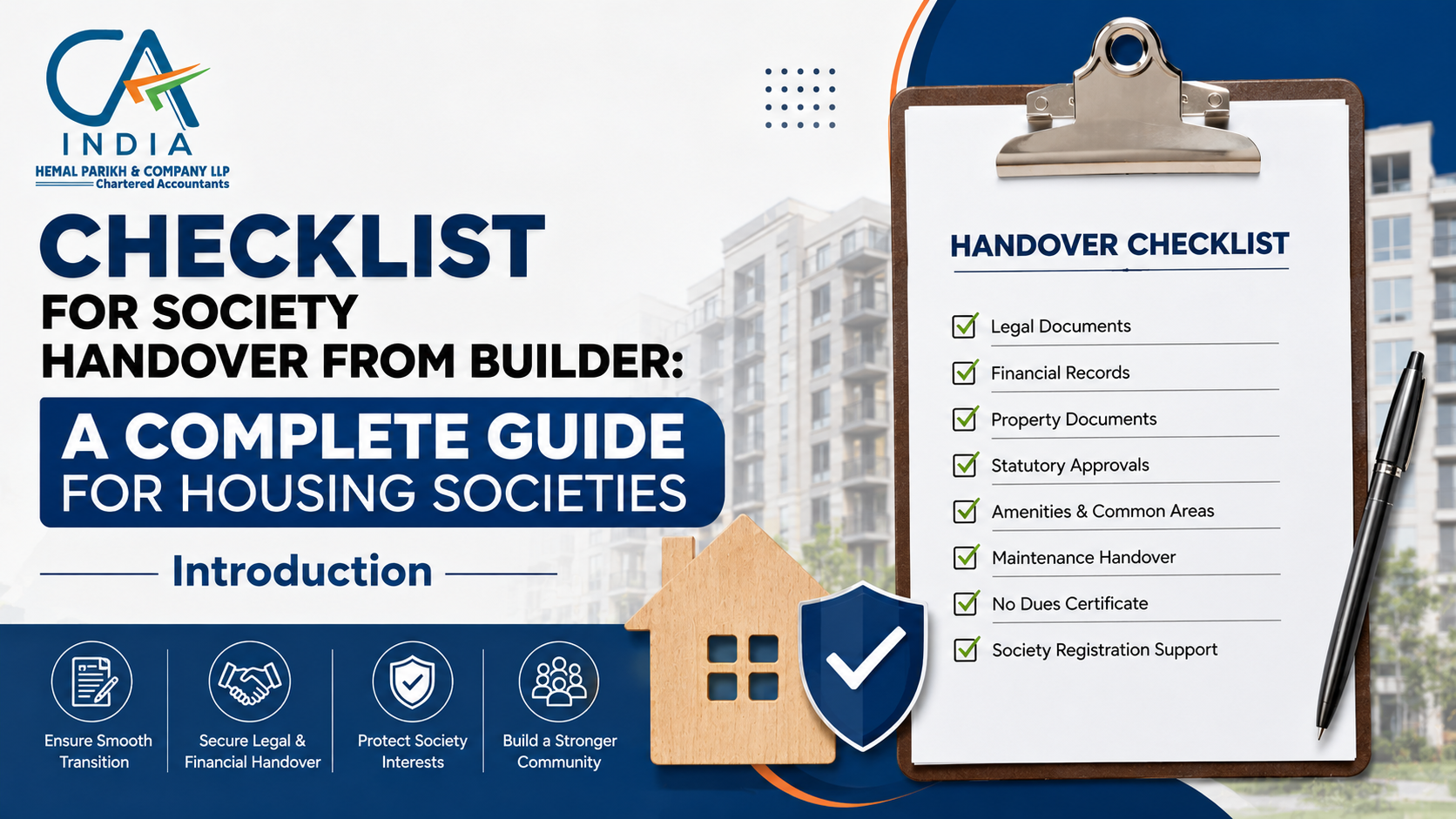 Checklist for Society Handover from Builder